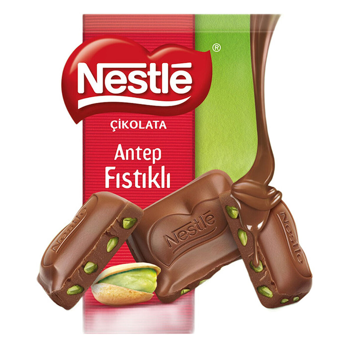 Nestle Çikolata Classic Antep Fıstıklı Sütlü Kare 65 Gr