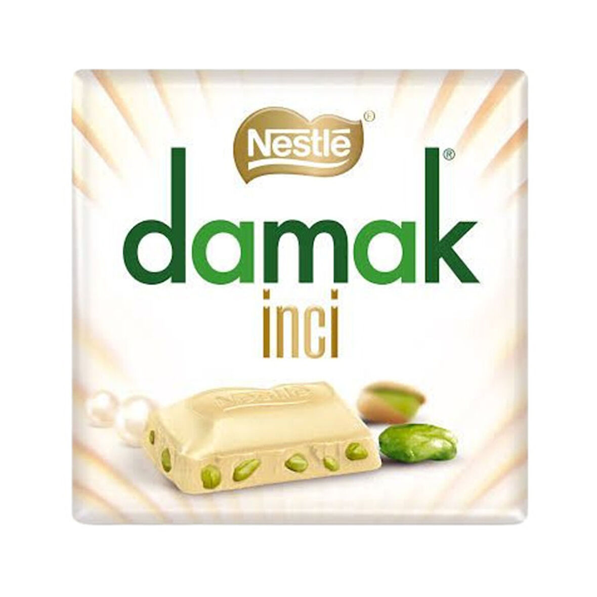 Nestle Çikolata Damak İnci Antep Fıstıklı Beyaz 60 Gr