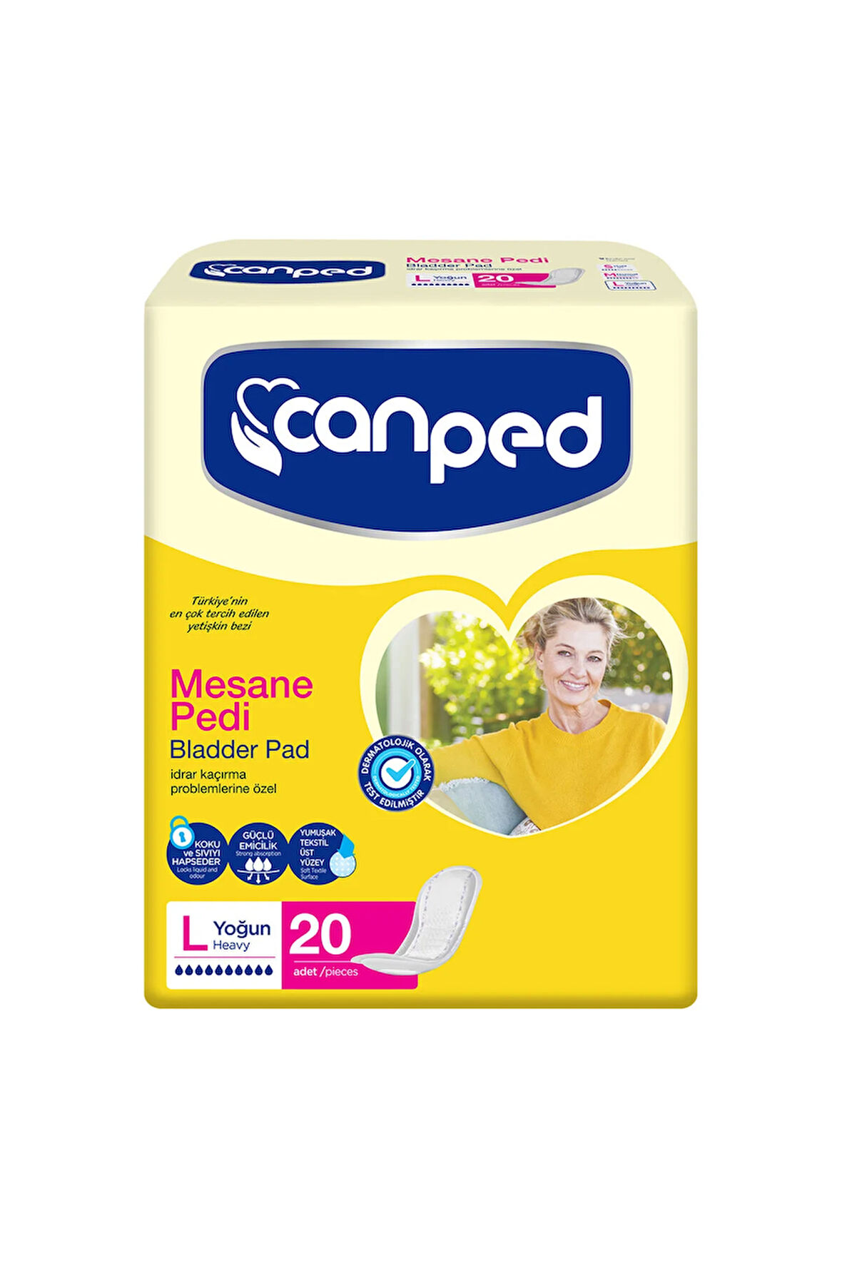 Canped Mesane Pedi L (Yoğun) 80'li (4 Paket X 20 Adet)