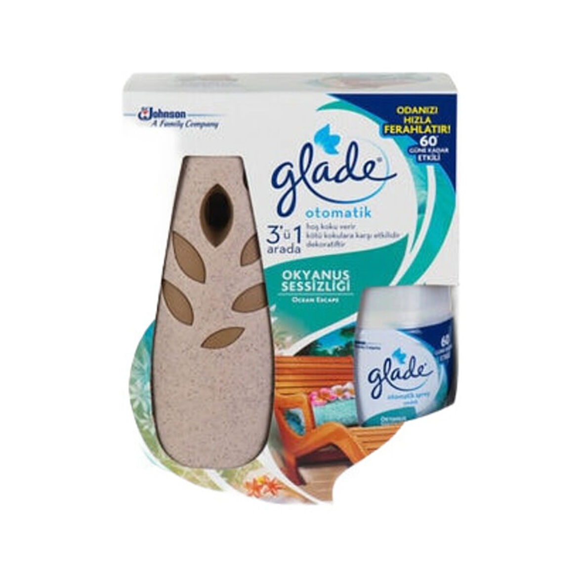 Glade Otomatik Sprey Sistem Ve Yedek Okyanus Sessiziği Oda Kokusu