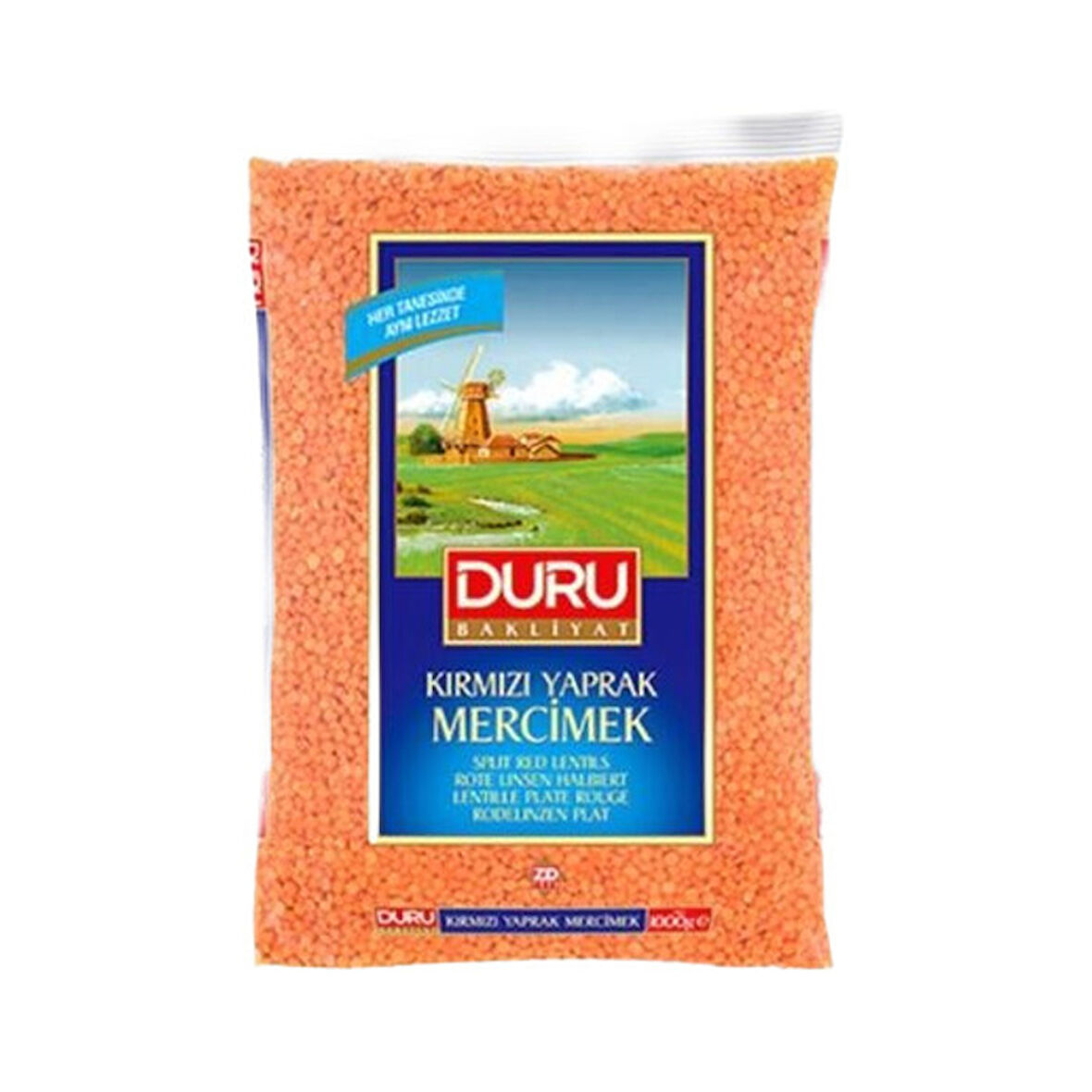Duru Bakliyat Kırmızı Yaprak Mercimek 1 kg