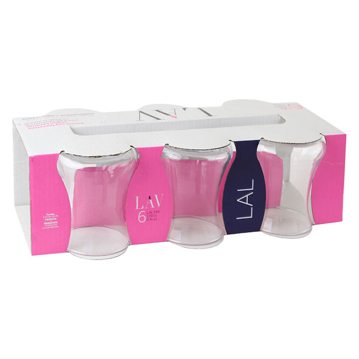 Lav Çay Bardağı Lal Pencereli 6'lı