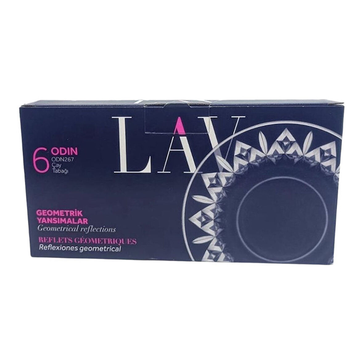 Lav Çay Tabağı Odin Geometrik Desenli 6'lı