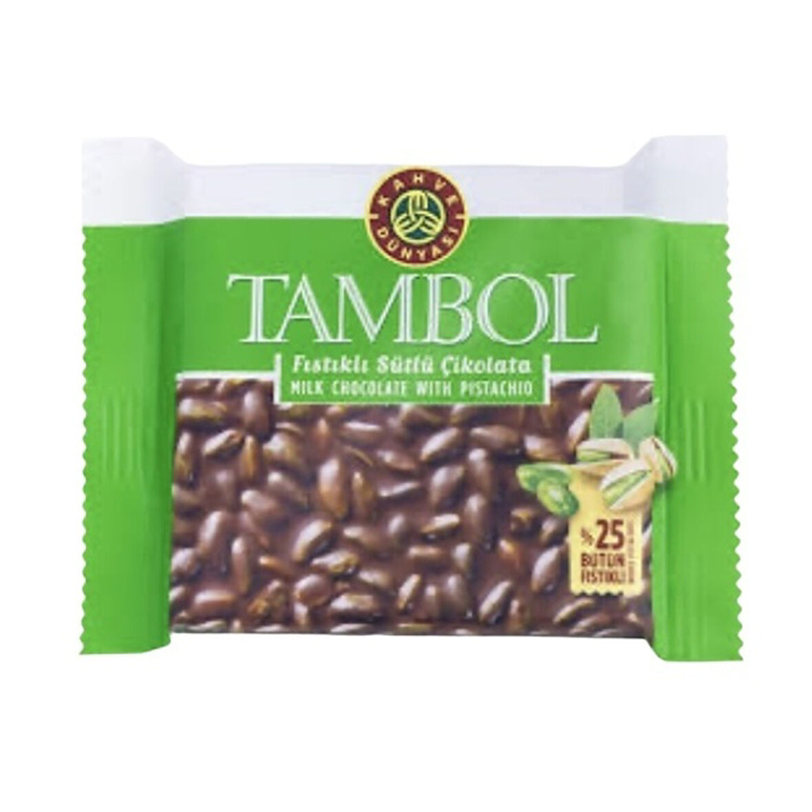 Kahve Dünyası Çikolata Tambol Bütün Fıstıklı Sütlü 77 Gr