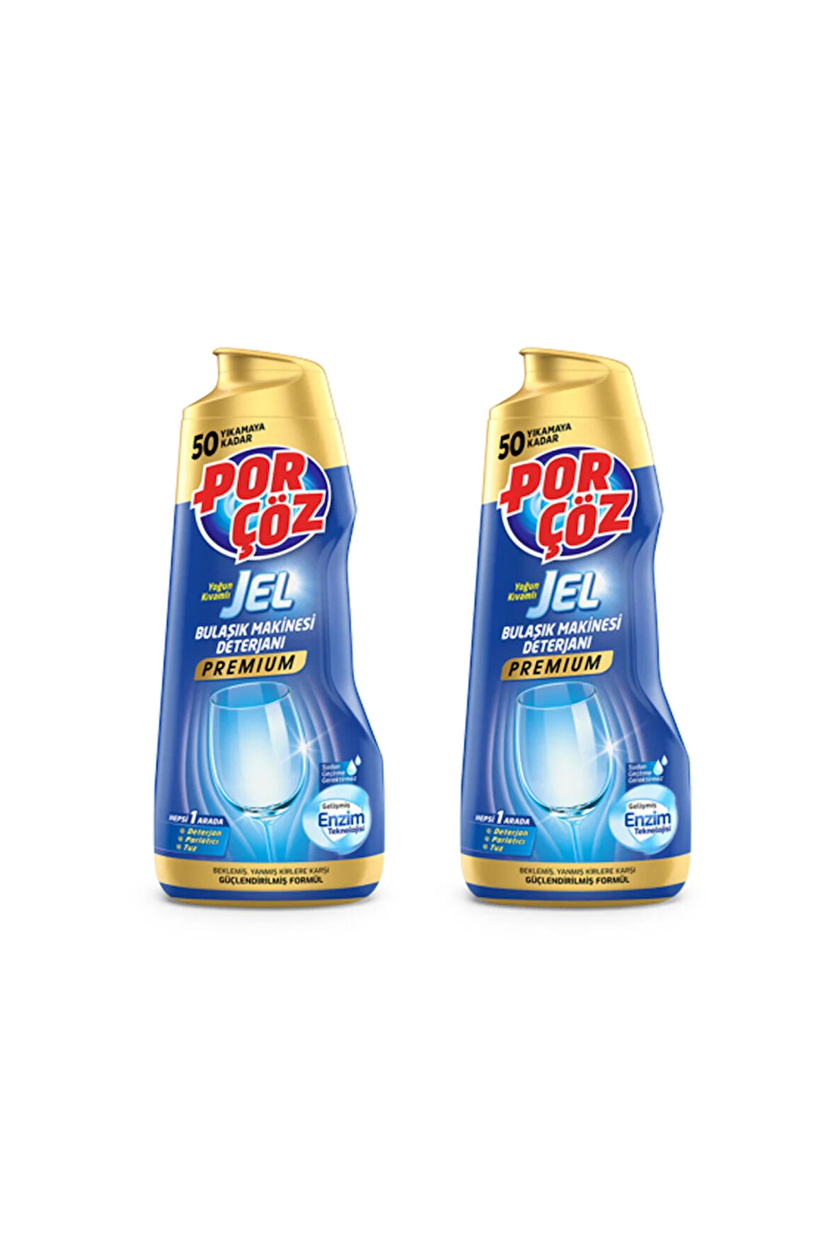 Porçöz Premium Bulaşık Makinesi Deterjanı Jel 900 ml X 2 Adet - 100 Yıkama