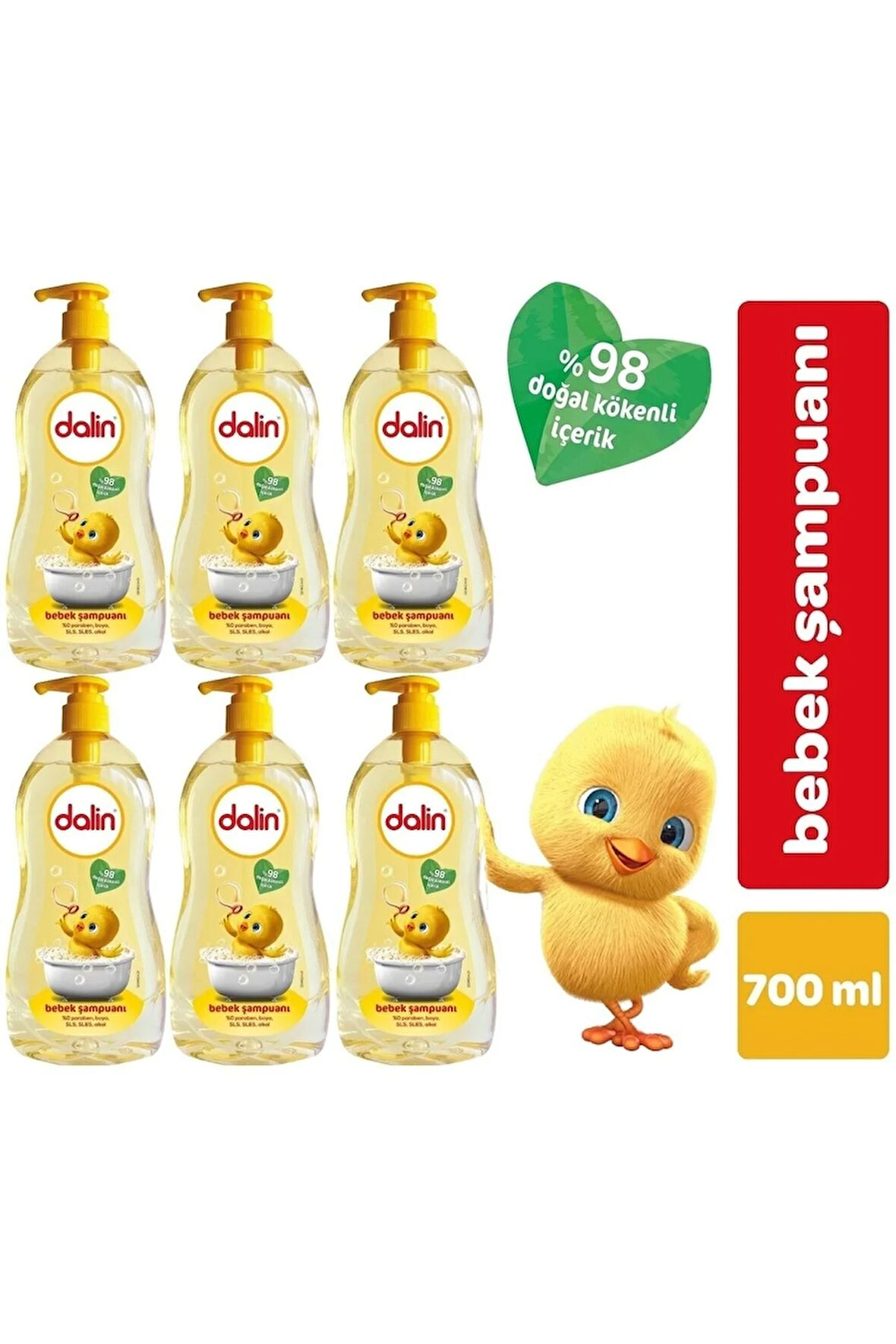 Dalin Bebek Şampuanı Klasik 700ml Pompalı (6 Lı Set)