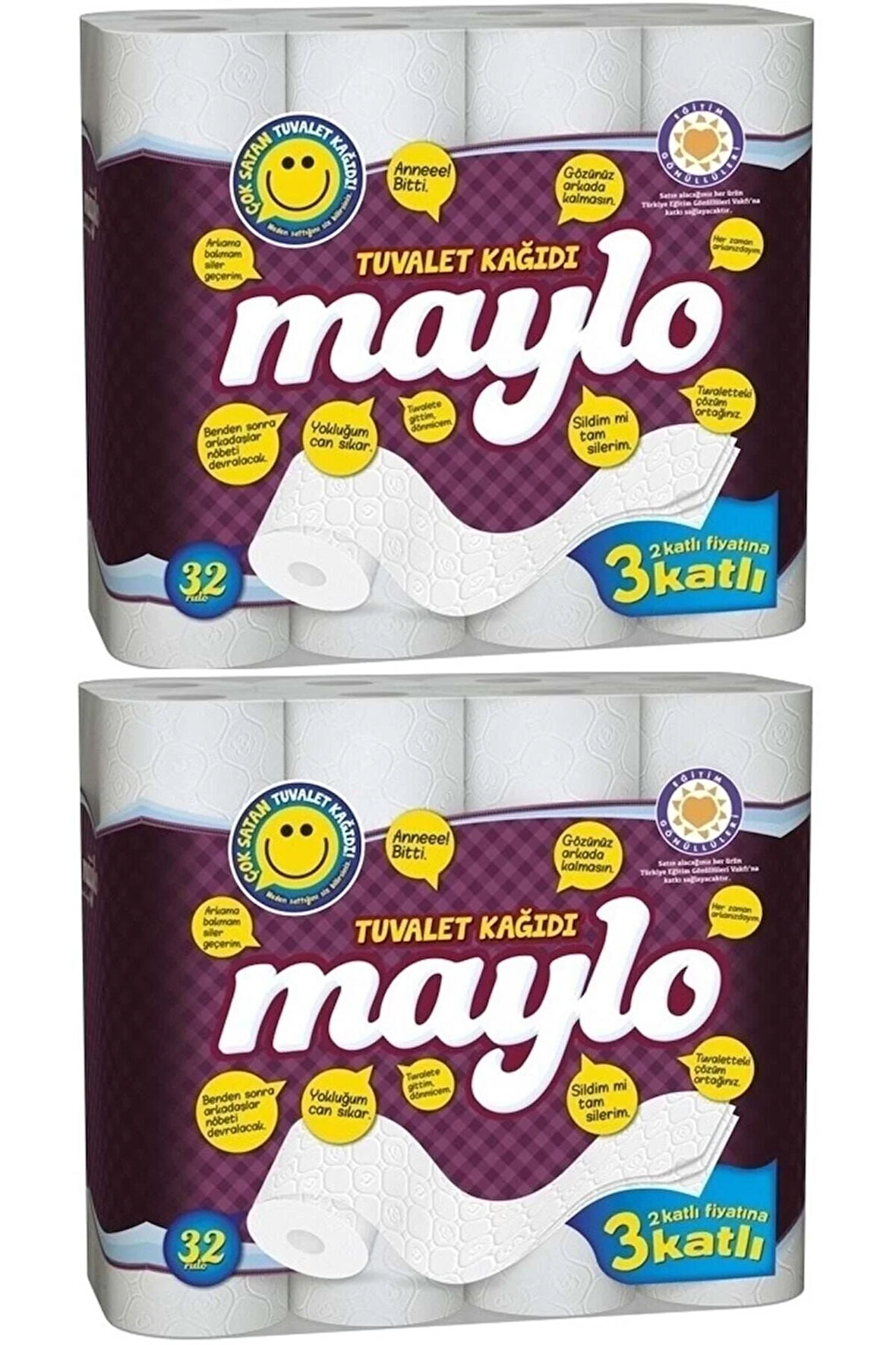 Maylo 3 Katlı Tuvalet Kağıdı 2 x 32'li