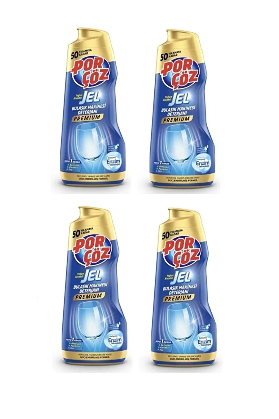Porçöz Premıum Porçöz Bulaşık Makine Deterjanı Yoğun Kıvamlı Jel 900 ml X 4 Adet