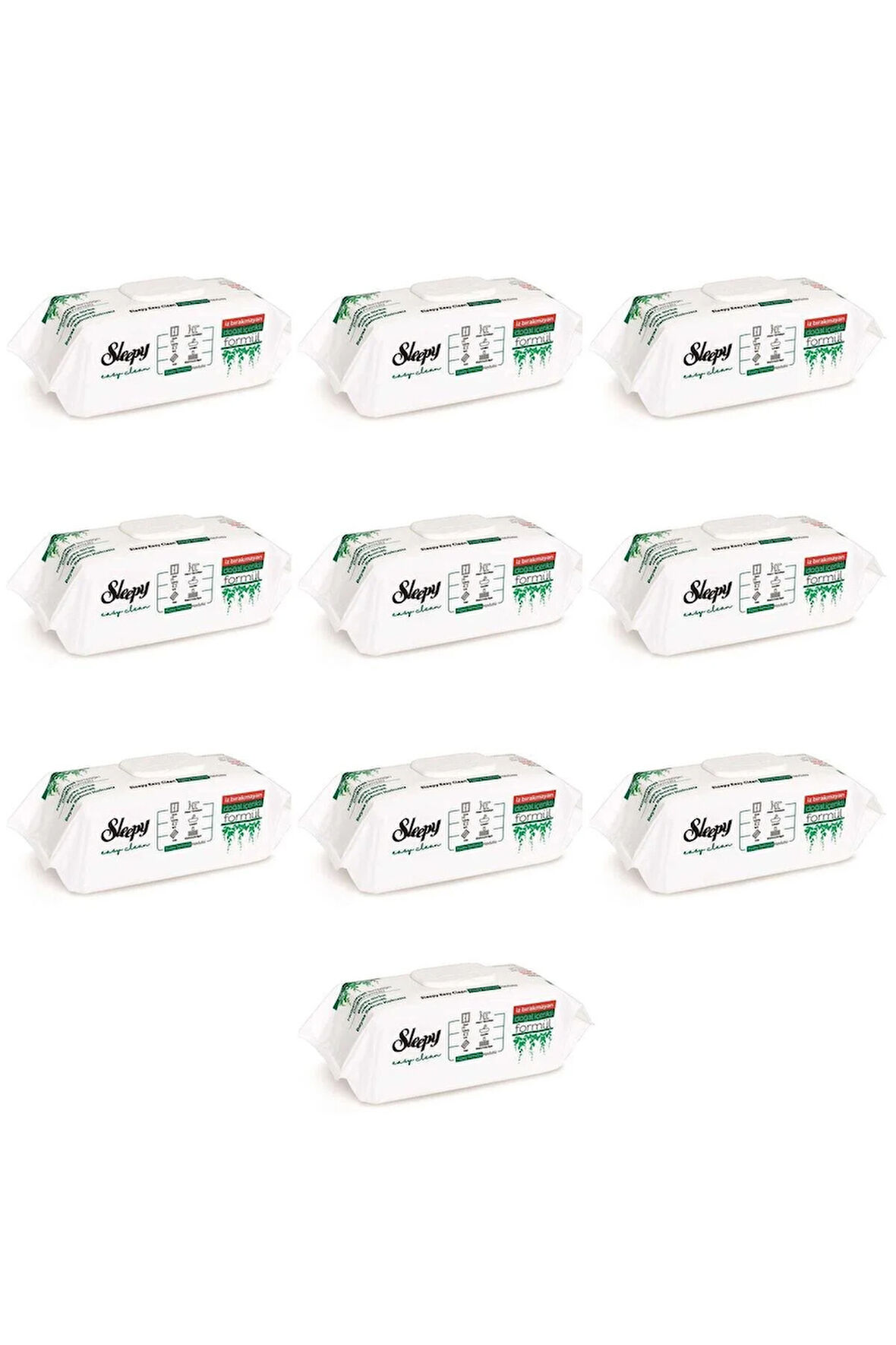 Sleepy Easy Clean Beyaz Sabun Katkılı Yüzey Temizlik Havlusu - 100'lü 10 Paket