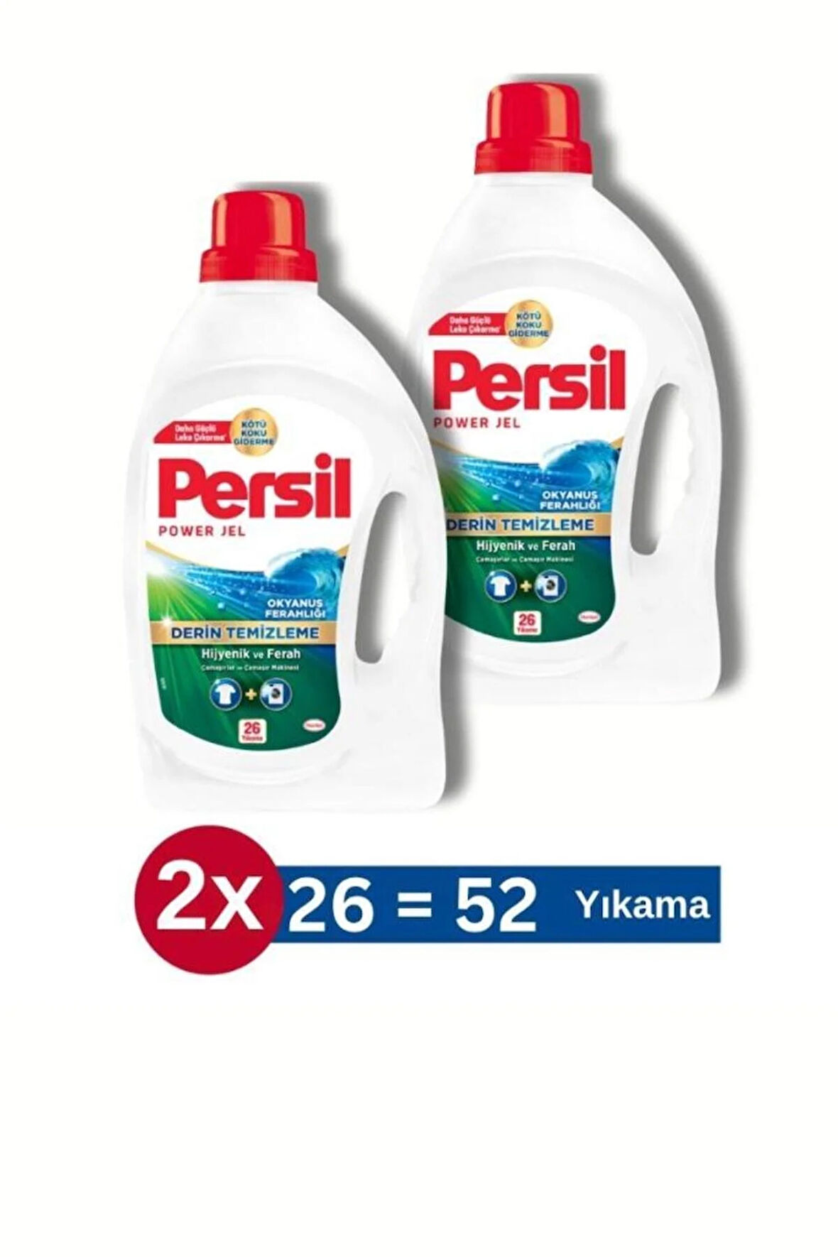 Persil Jel Okyanus Ferahlığı  Sıvı Çamaşır Deterjanı 26 Yıkama 1690 ml 2'li Set