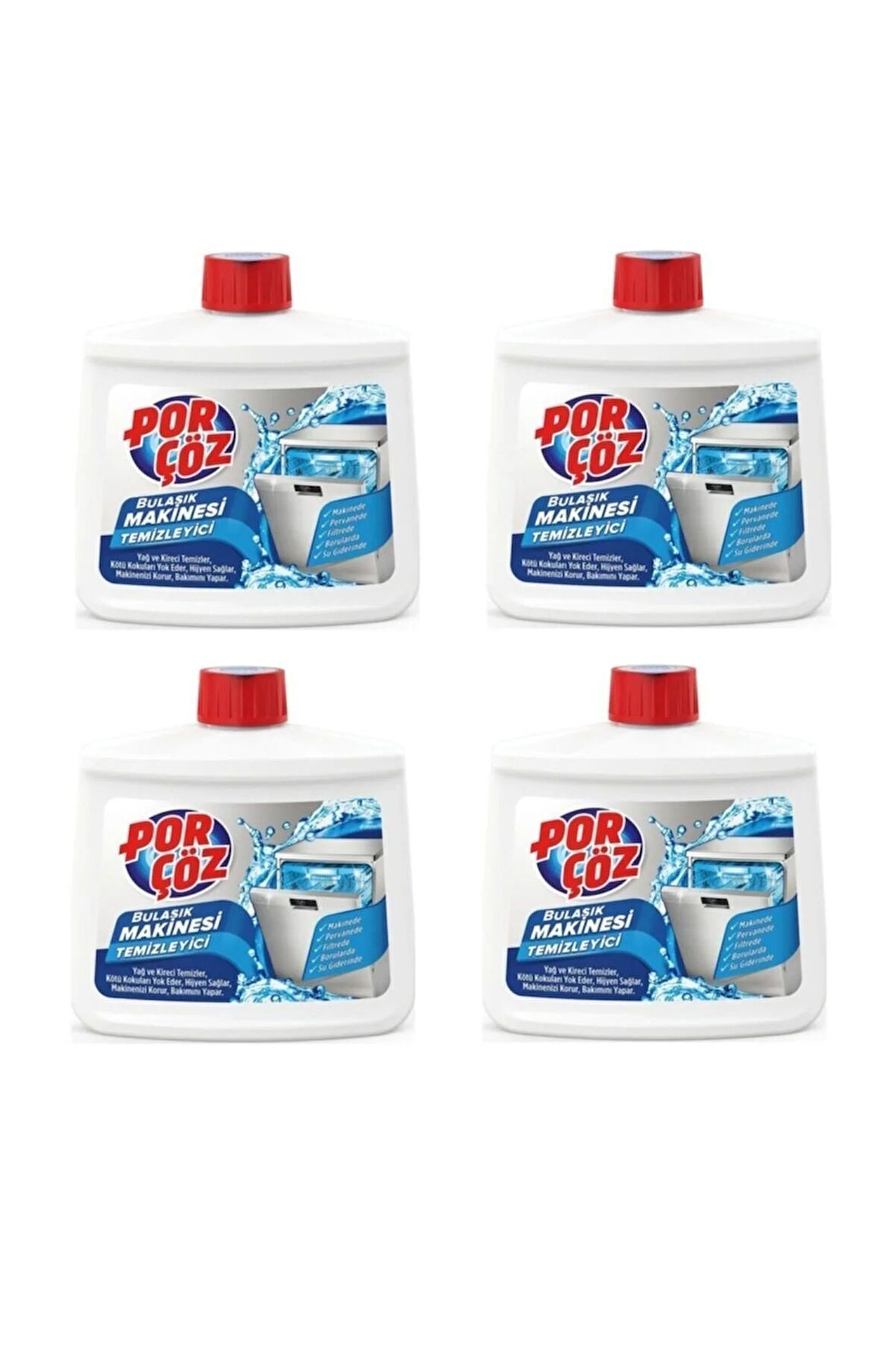 Porçöz Bulaşık Makinesi Temizleyici 250 Ml X 4 Adet