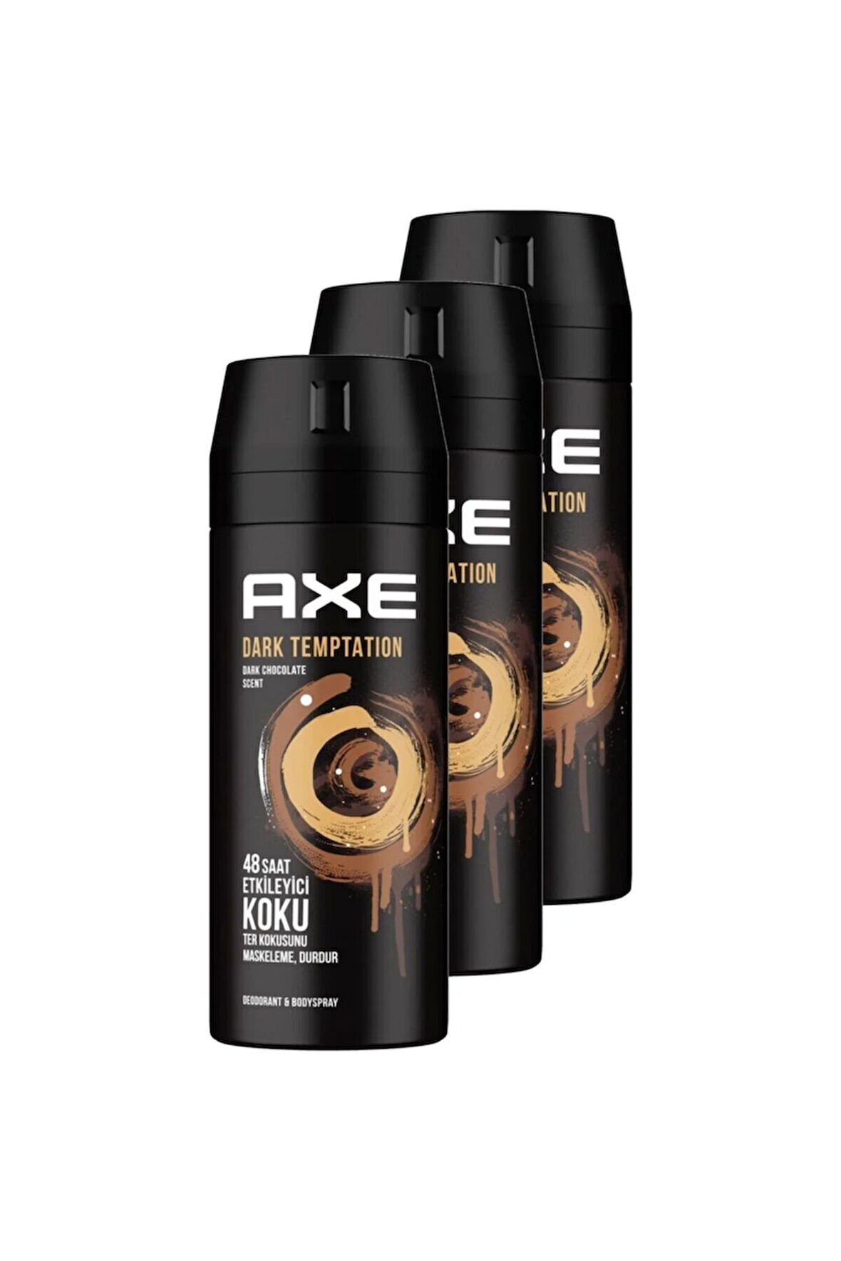 Axe Erkek Deodorant Dark Temptation 150 mll 3'lü Avantaj Paketi  8690637981494-003