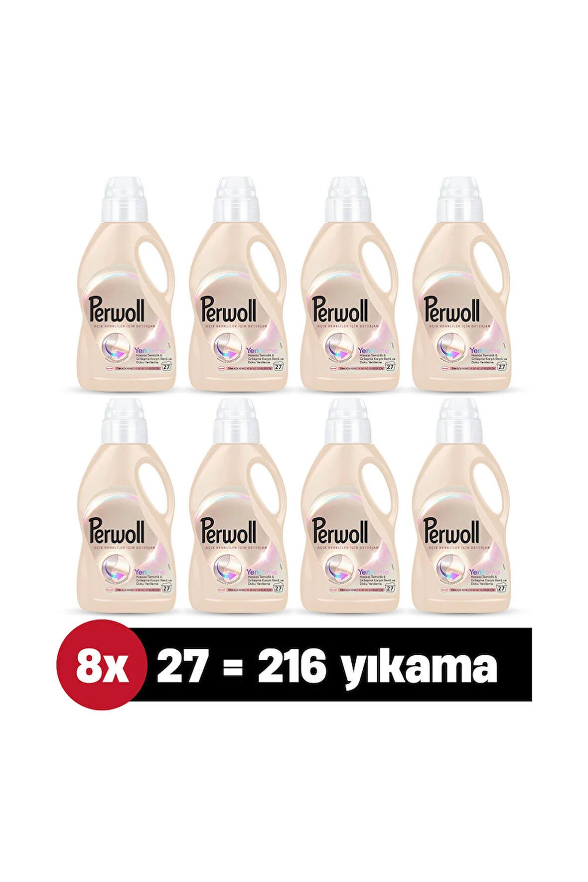 Perwoll Hassas Bakım Sıvı Çamaşır Deterjanı 8'li set 1480 ml (216 Yıkama)