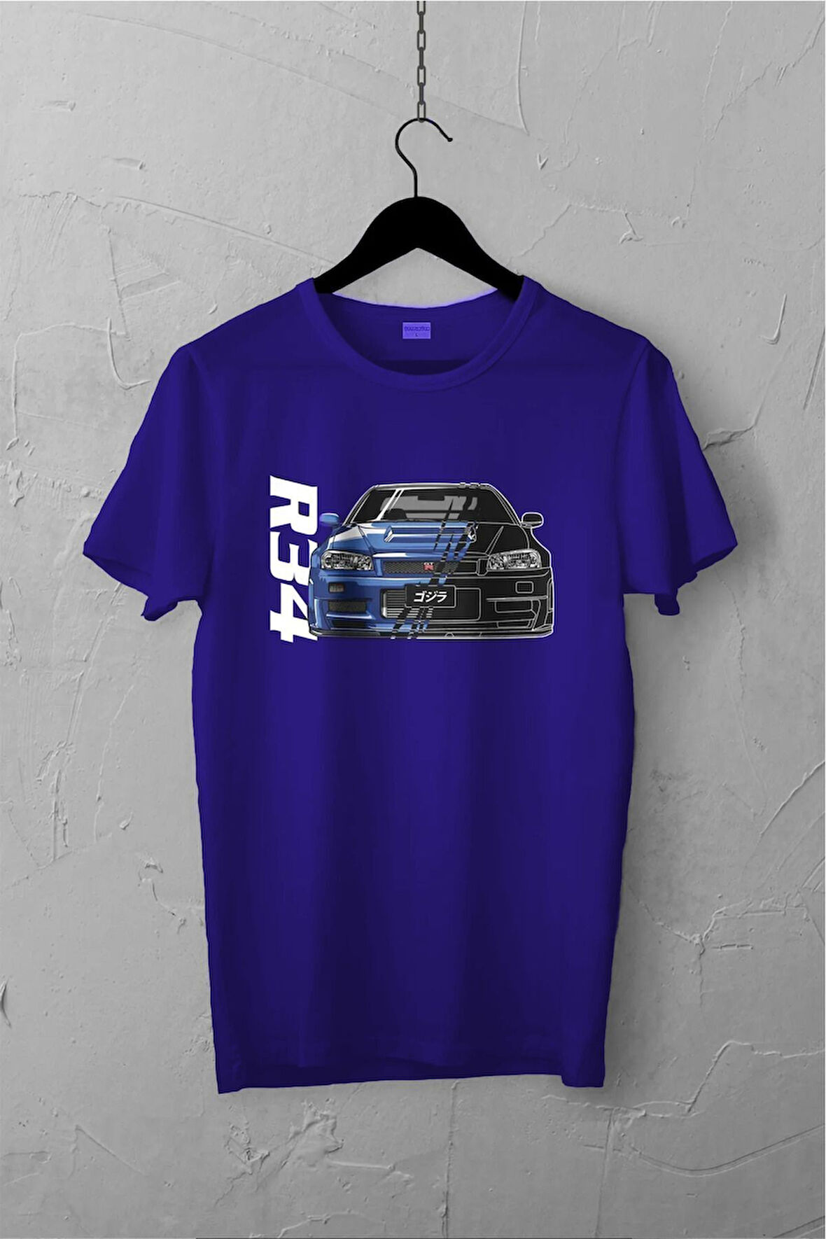 Nissan Skyline R34 Gtr Design Tshirt , Unisex Premium, Çatlama Solma Yapmaz / Otomobil