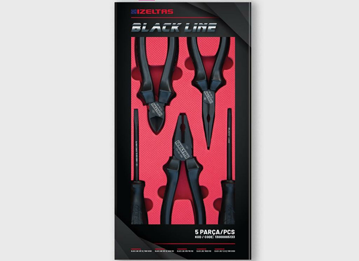 İzeltaş 13000 005133 Black Line Set (5 Parça)