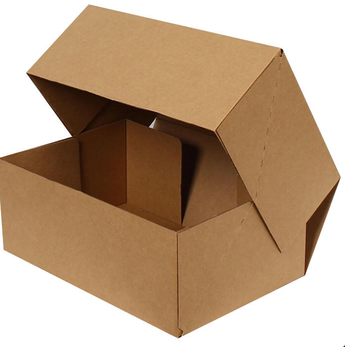 Kraft Kilitli Kargo Kutusu (Testliner) / Ebat: 35x24x14 cm (100 adet)