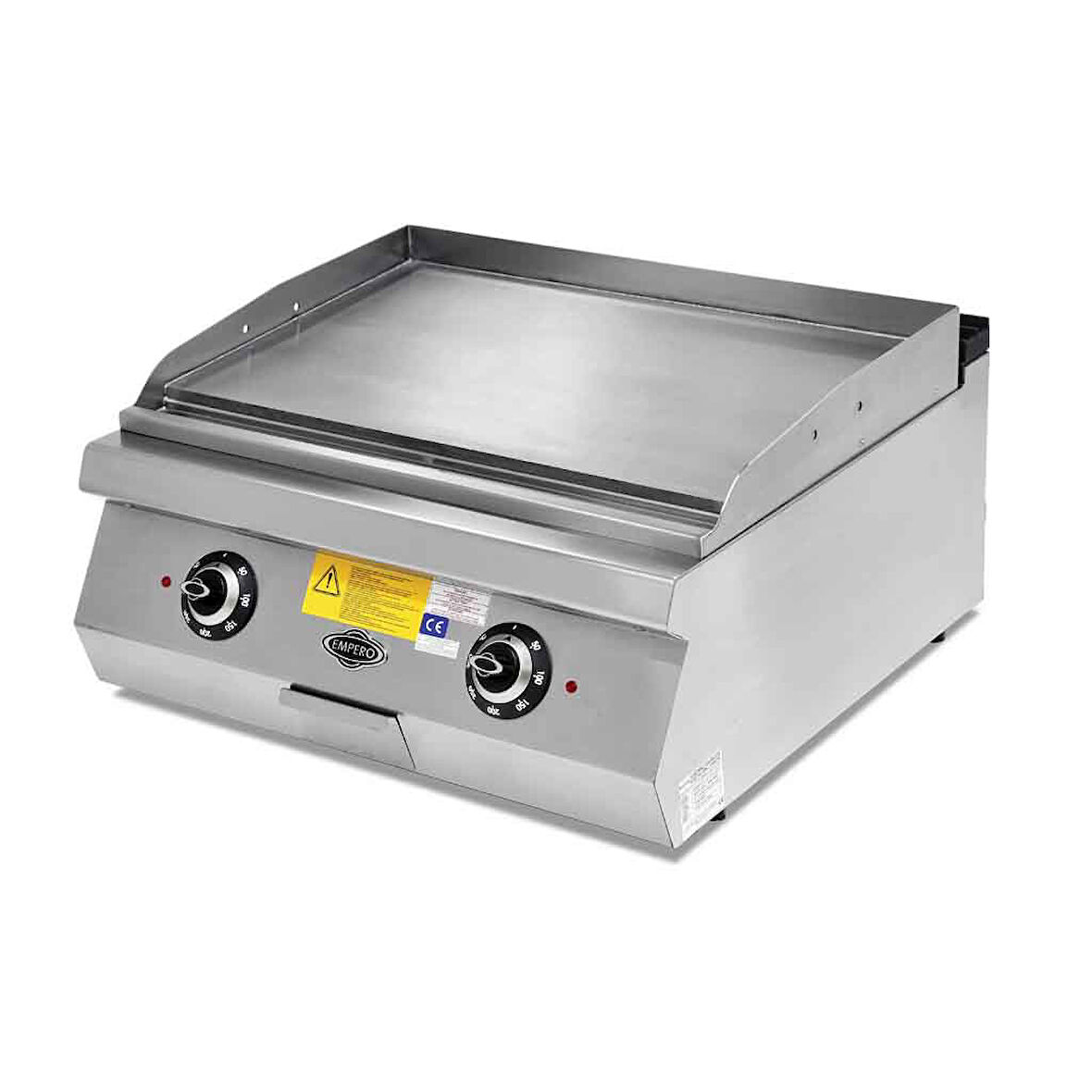 Empero EMP.PLS.7IE022-K Elektrikli Izgara Düz+Oluklu Krom Pleyt