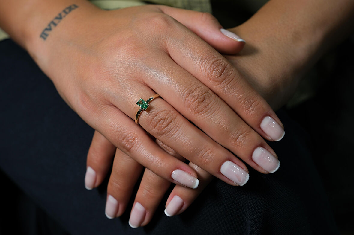 Light Green İce Crush Yüzük