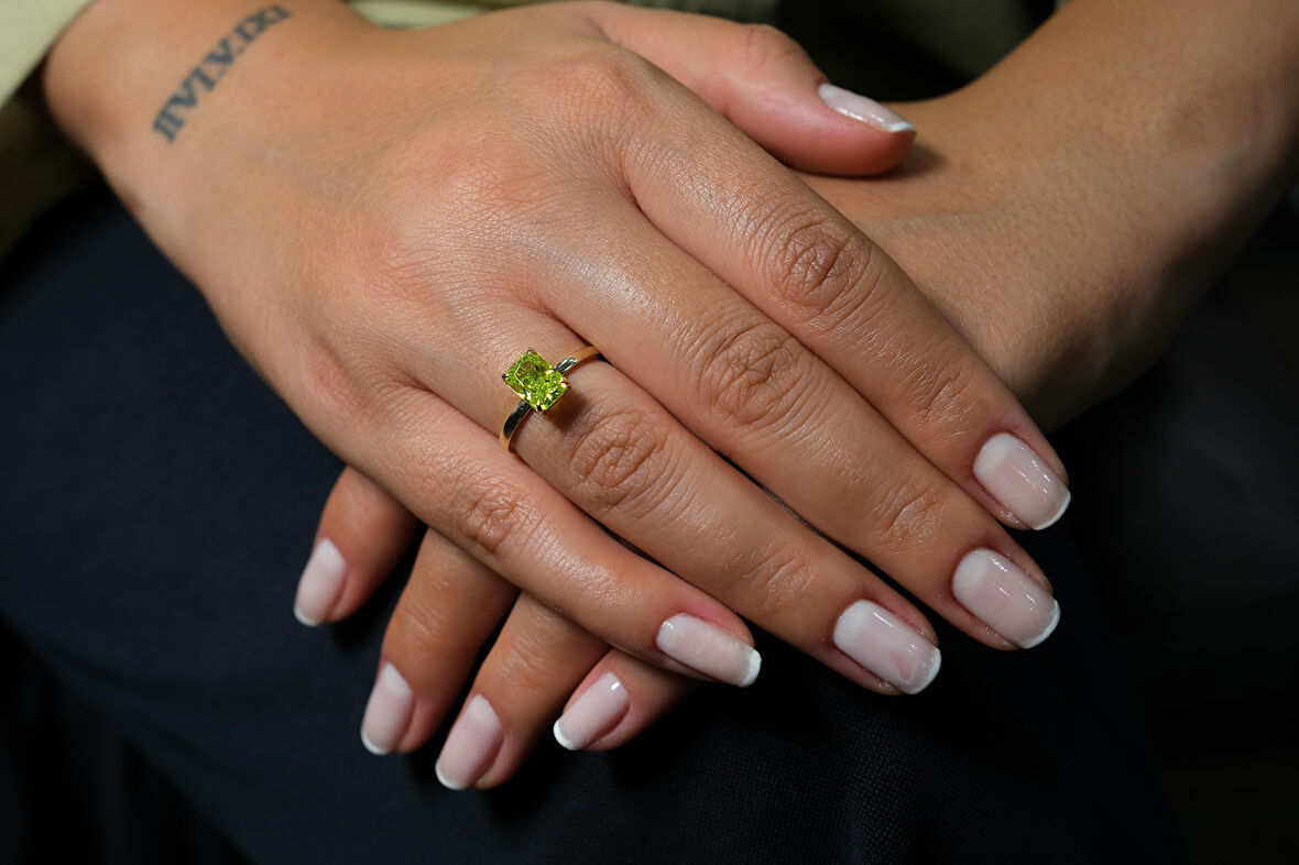 Light Green İce Crush Yüzük