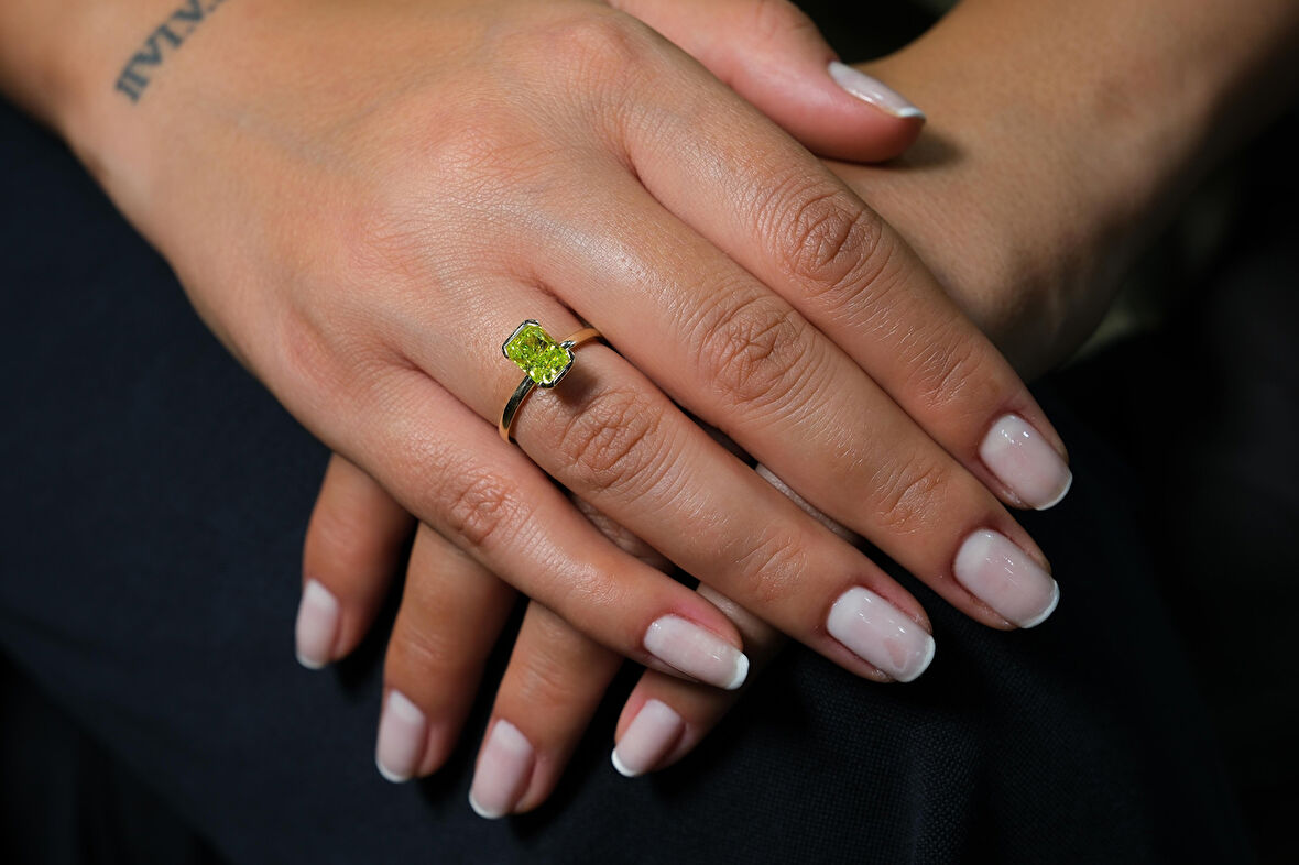 Light Green İce Crush Yüzük