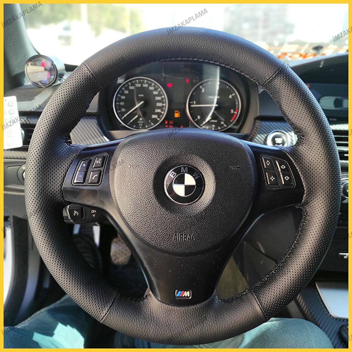 Bmw 3.20 E90 Araca Özel Direksiyon Kılıfı (Kalın Direksiyonlara Uyumludur)
