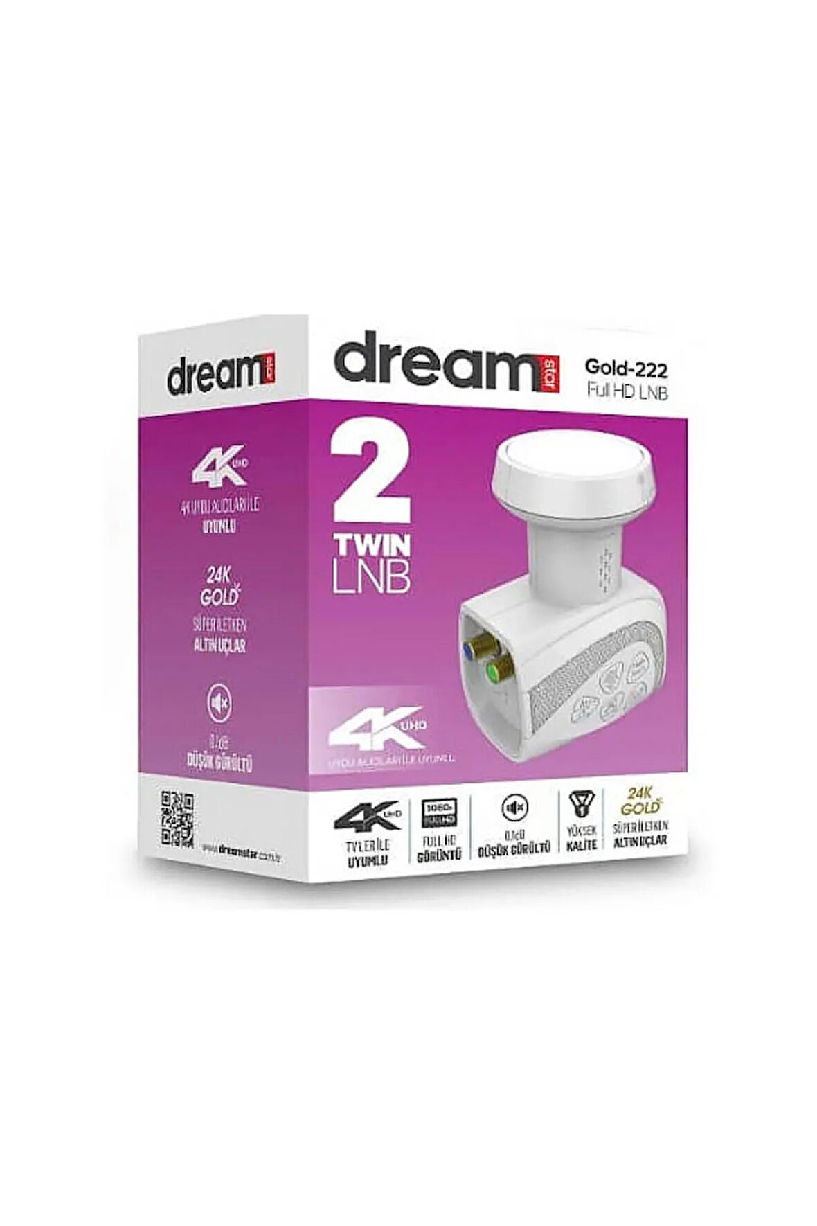 Çiftli Profesyonel LNB 4K Full HD Uydu Anten Çanak