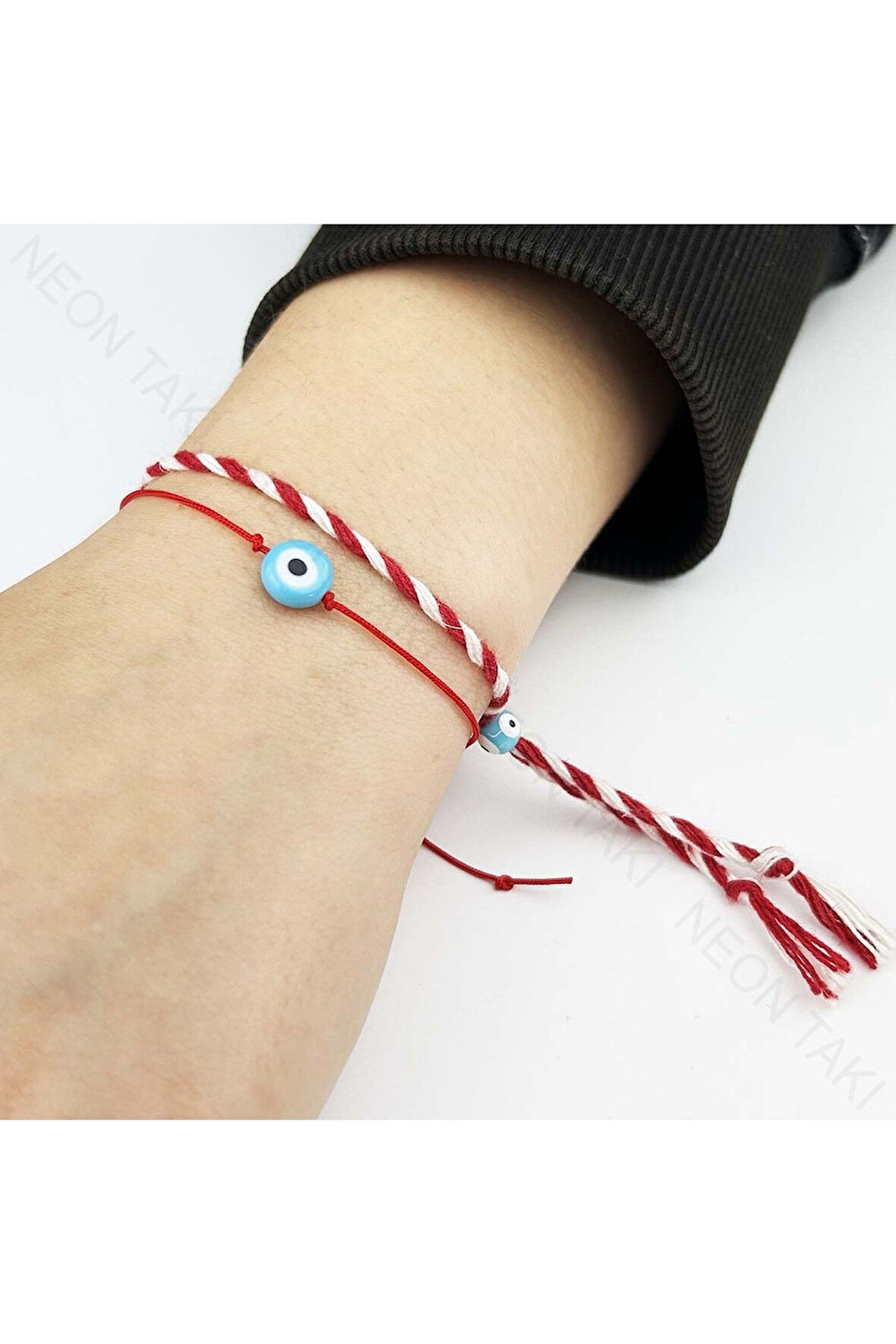 Marteniçka Model 4, 2 Adet Bileklik, Boncuklar Turkuaz Renk