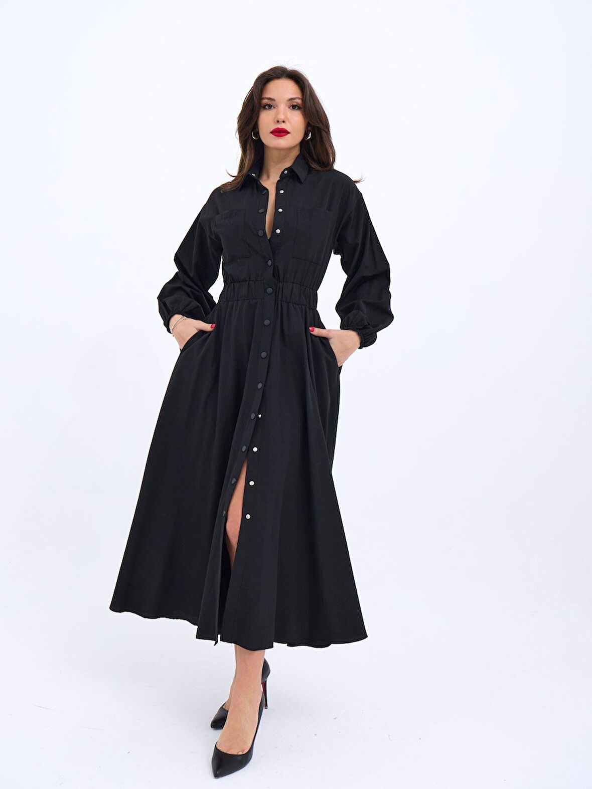 Modavera 5903 ELBİSE-SİYAH