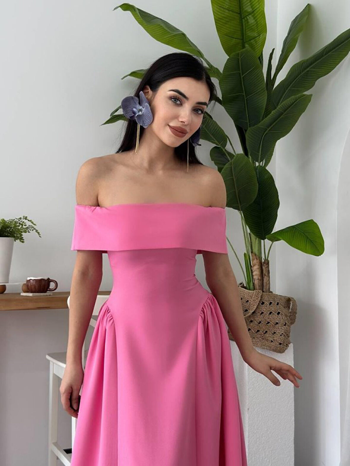 Modavera Stars Straplez Elbise