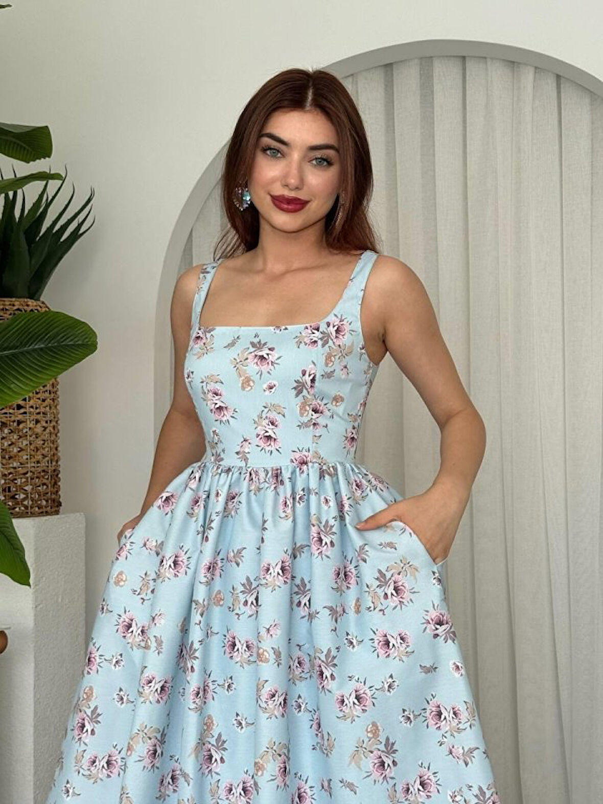 Modavera Yoa Cep Detaylı Elbise