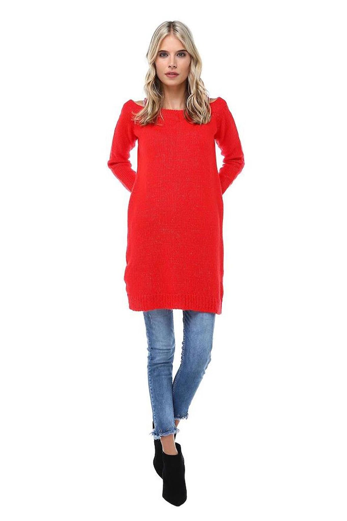 Mavi Denim Cep ve Paça Kuş Gözü Kadın Pantolon