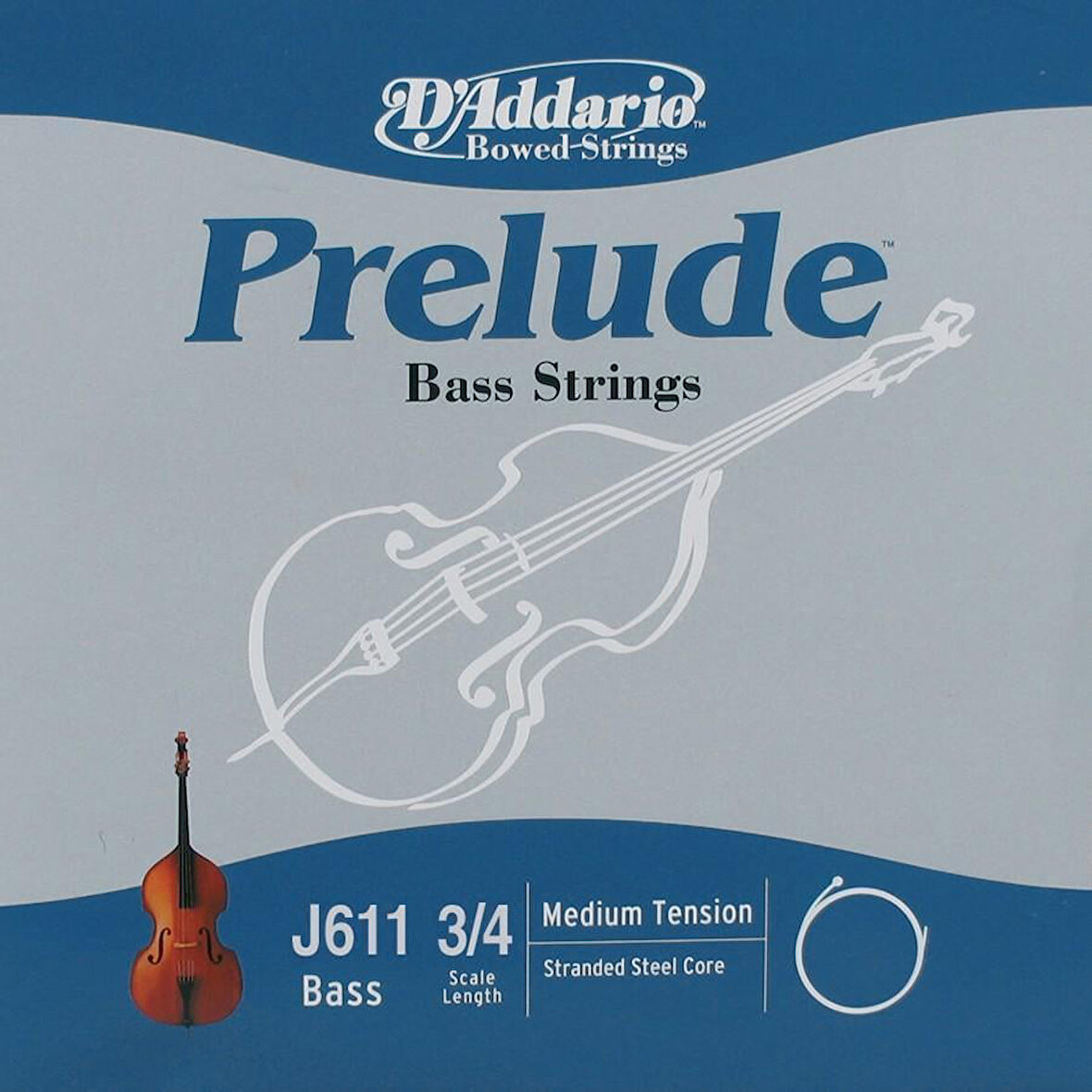 DADDARIO J611 KONTRABAS TEK TEL, 3/4, PRELUDE, G-(SOL), MEDIUM