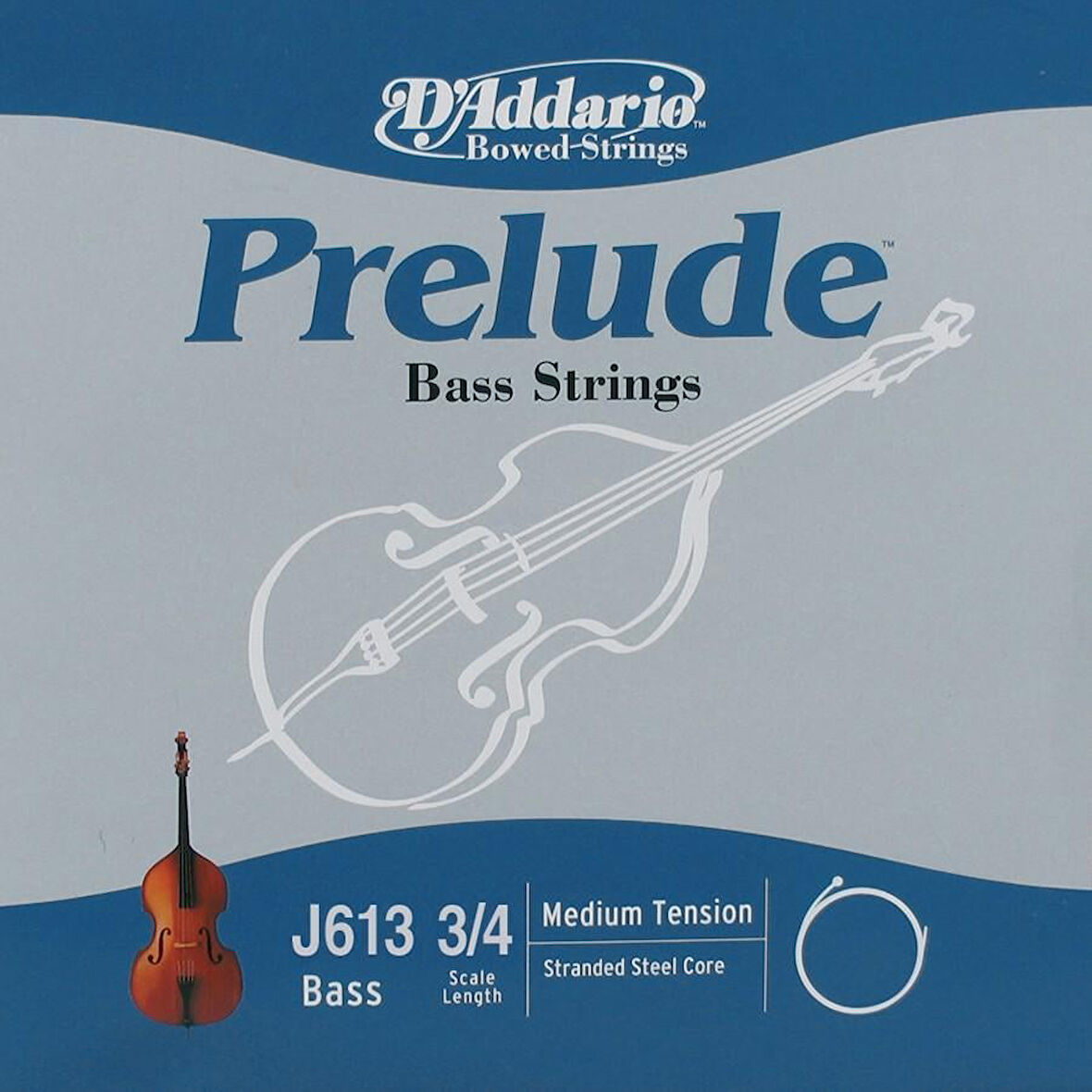 DADDARIO J613 KONTRABAS TEK TEL, 3/4, PRELUDE, A-(LA),  MEDIUM