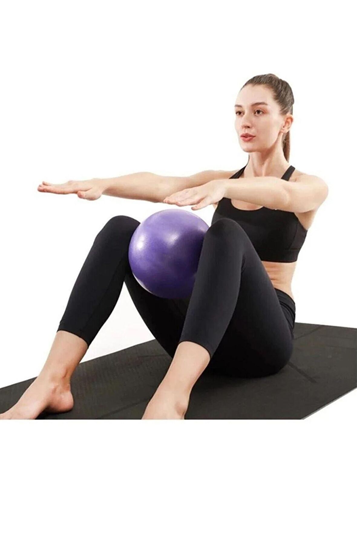 Pilates Topu 25 Cm Dura Strong Pilates Topu Deluxe Egzersiz Denge Topu Plates Ball Mor