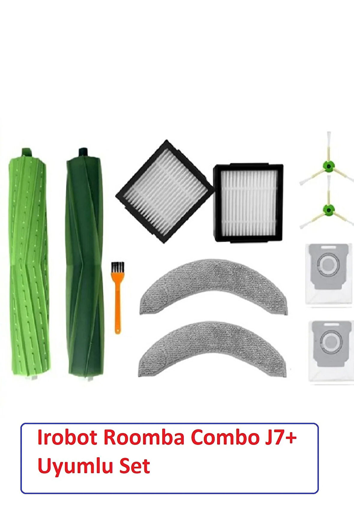 iRobot Roomba Combo J7+ Uyumlu Yedek mop paspas hepa filtre fırça toz torbası