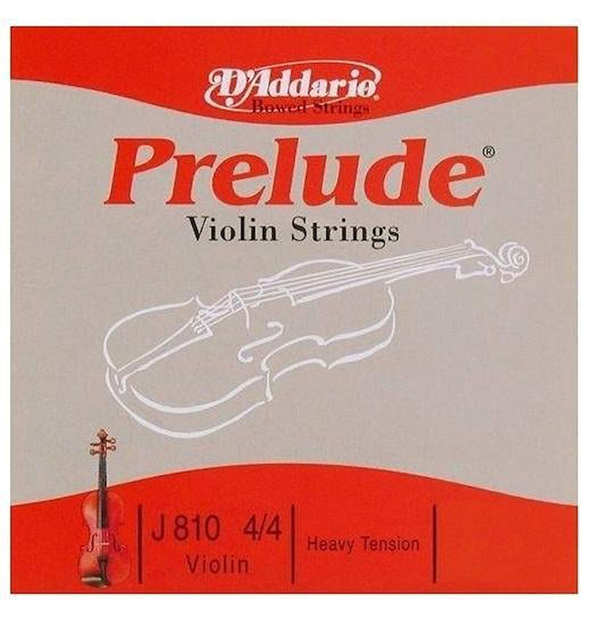 DADDARIO J81044HB10 KEMAN TEL SETİ, PRELUDE, 4/4, 10 SETLİK PAKET, HEAVY