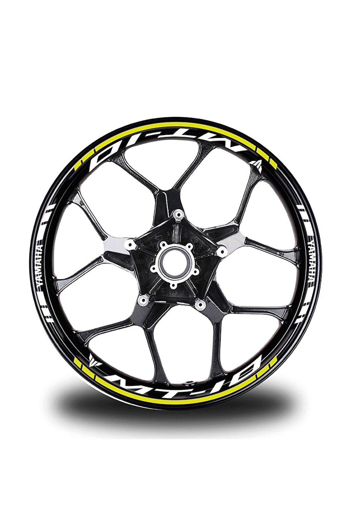 Neon Sarı Yamaha MT 10 Takım Jant Sticker Etiket