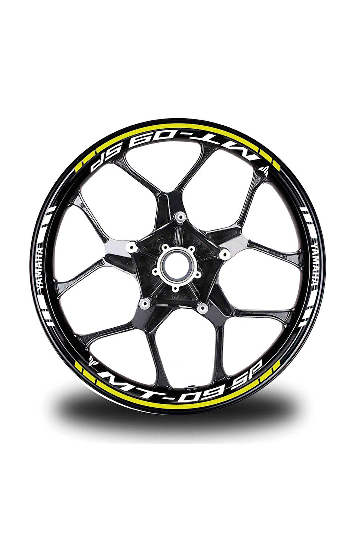Neon Sarı Yamaha MT 09 SP Takım Jant Sticker Etiket