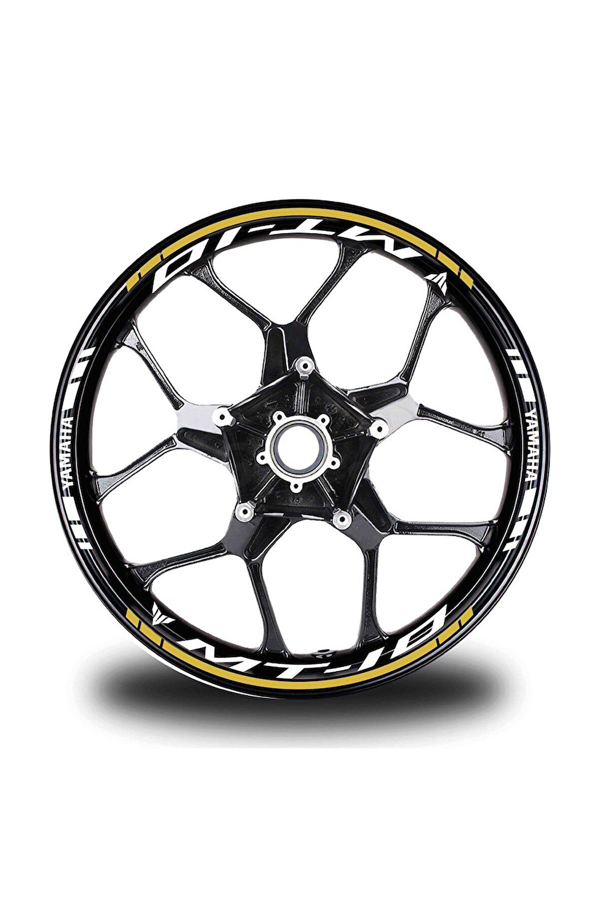 Koyu Sarı Yamaha MT 10 Takım Jant Sticker Etiket