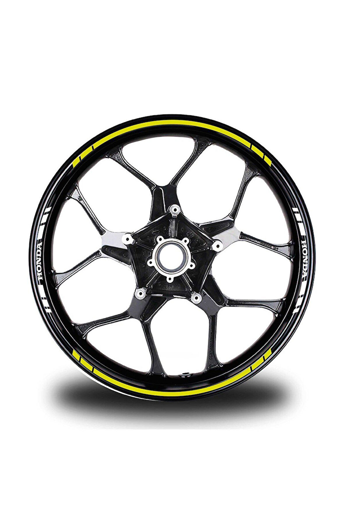 Yazısız Uzun  Honda Yazılı Kısa Kesikli 16 Lı Çift Renk Jant Sticker Etiket