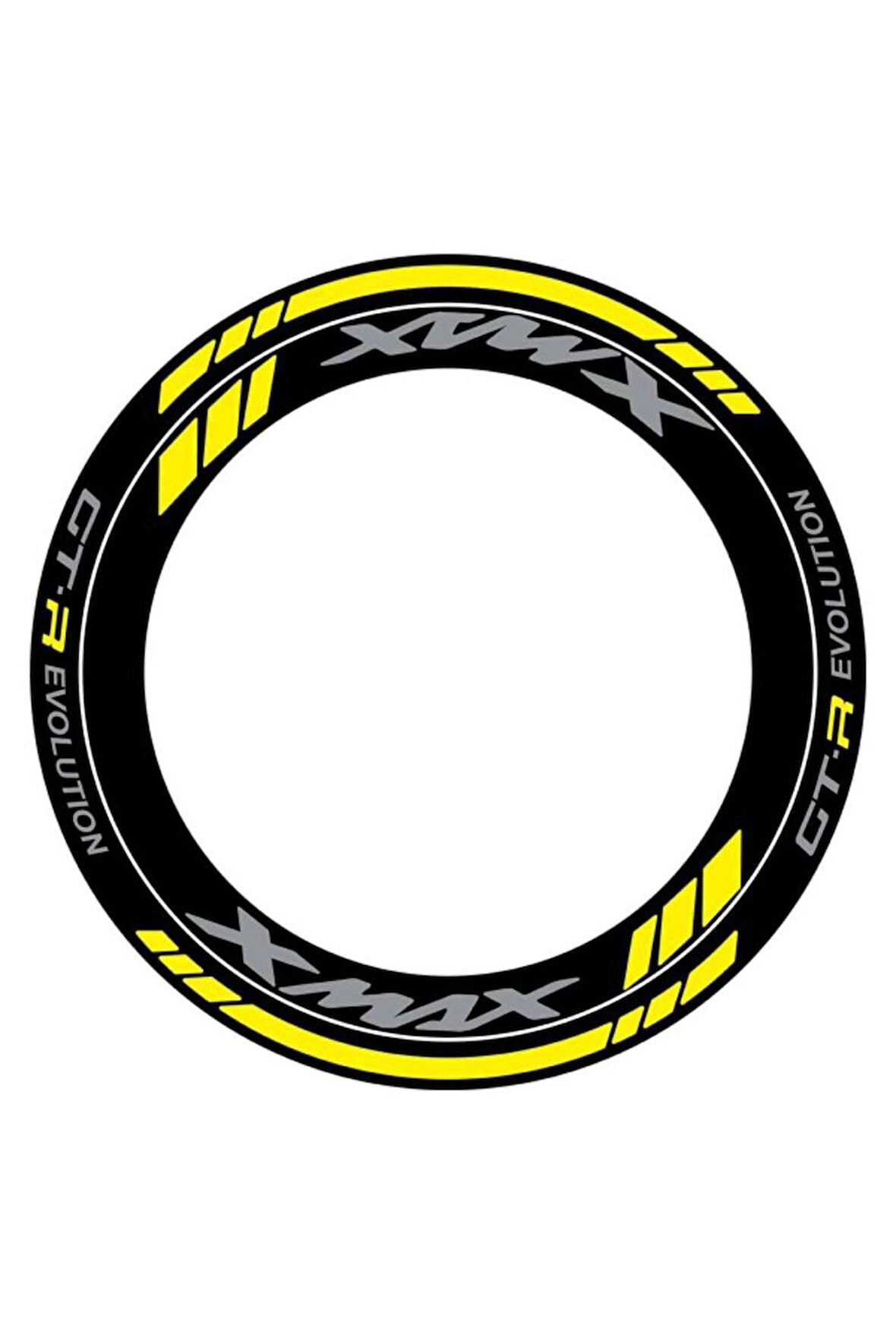 Yamaha XMAX Yazılı Sarı Jant Sticker Etiket Modeli