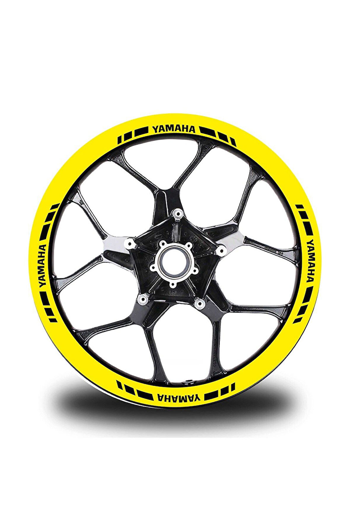 Yamaha Yazılı Kısa Dış Şerit 16'lı Tek Renk Jant Sticker Modeli