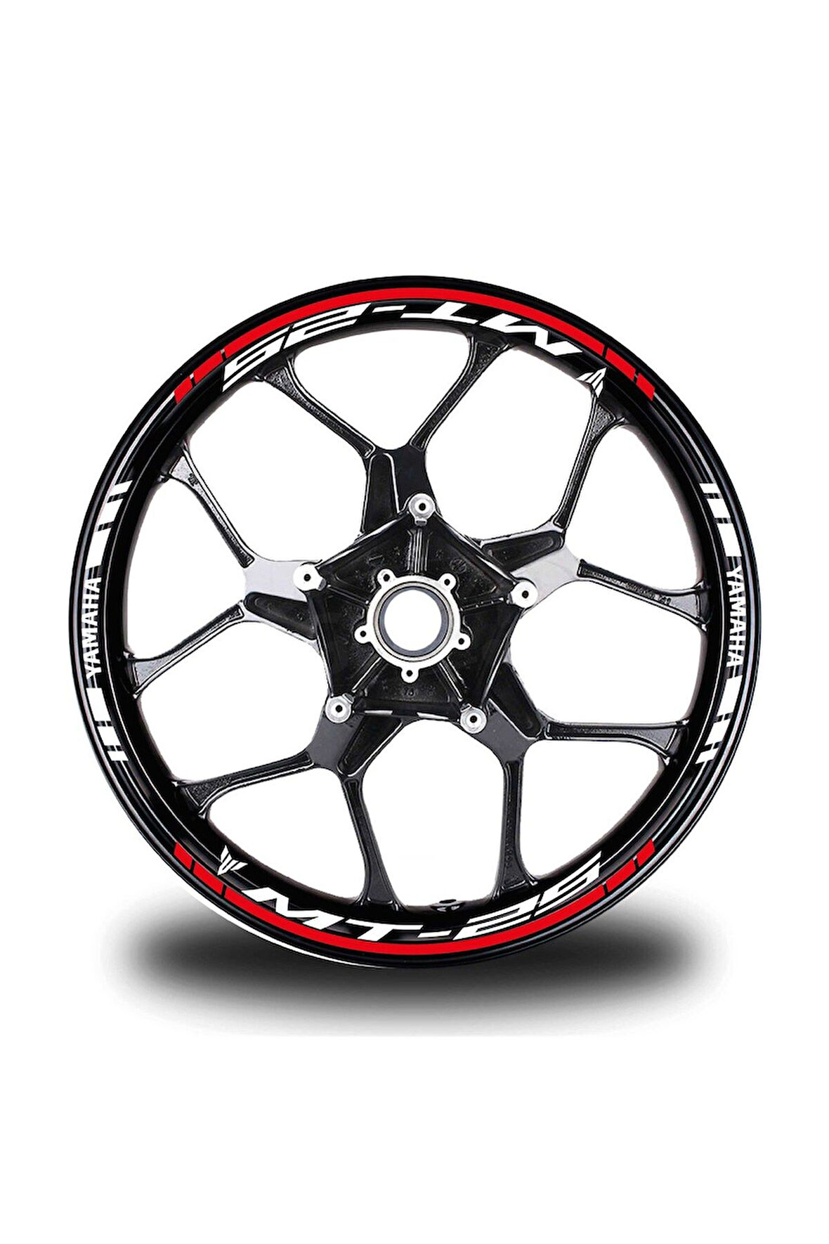 Kırmızı Yamaha MT 25 Takım Jant Sticker Etiket