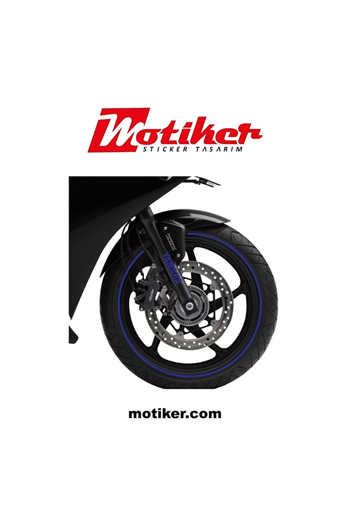 Yzf Yazılı Sarı Takım Jant Sticker Modeli