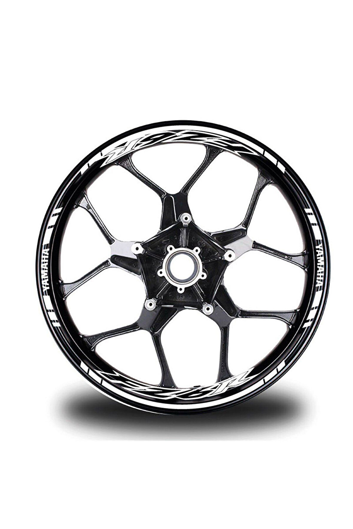 Beyaz Yamaha FZ6R Jant Sticker Etiket