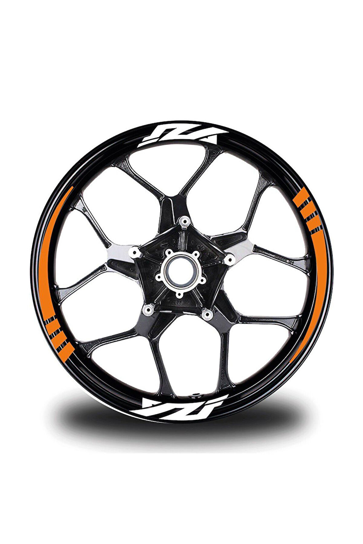 YZF Yazılı Neon Turuncu Takım Jant Sticker Modeli