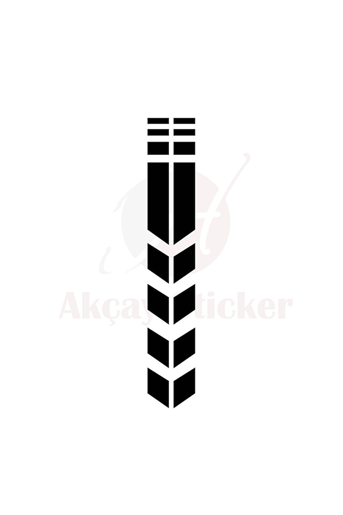 Motosiklet Çamurluk Sticker Siyah 34*5,5 Cm