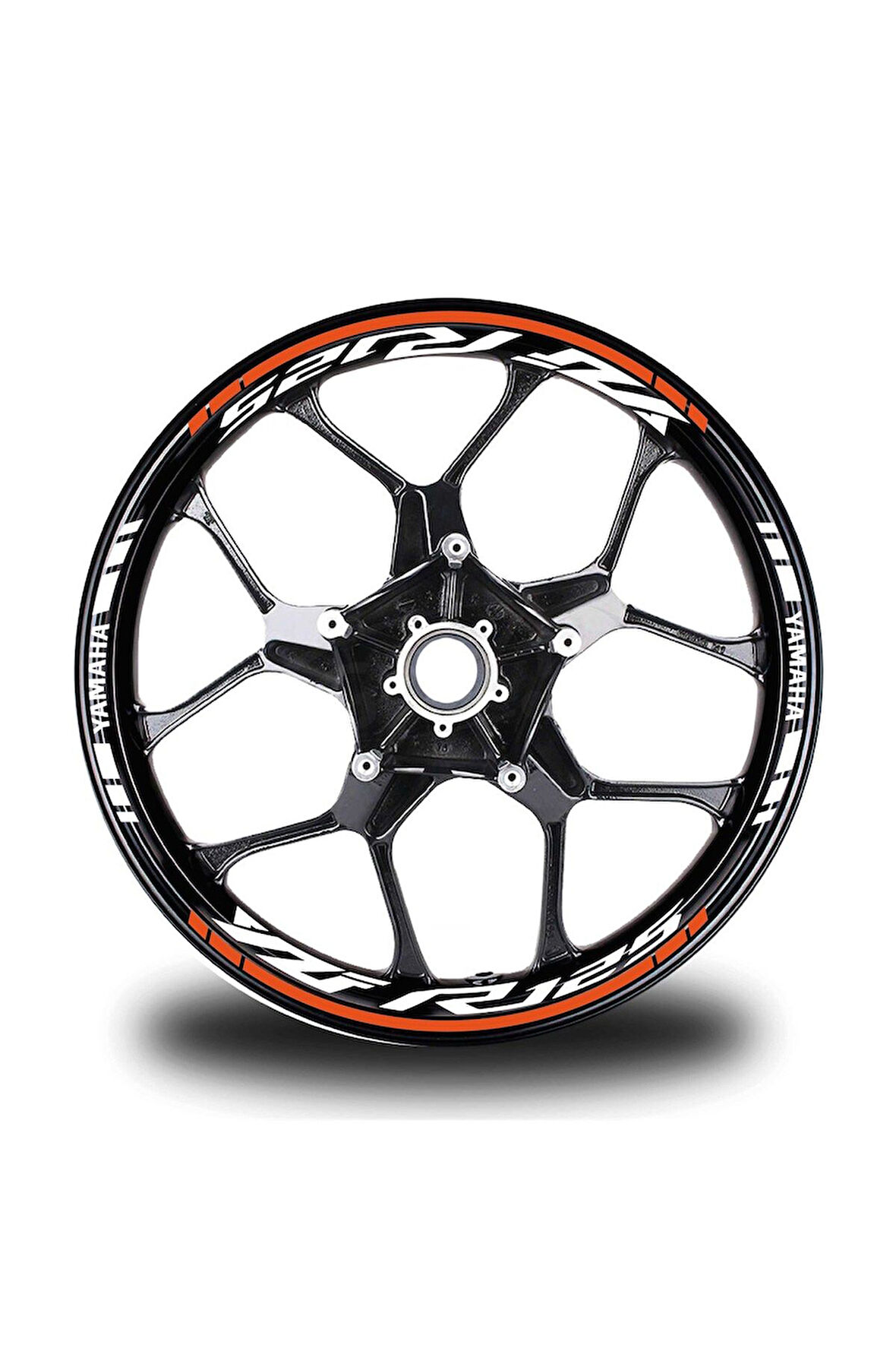 Turuncu Yamaha YZF R125 Takım Jant Sticker Etiket
