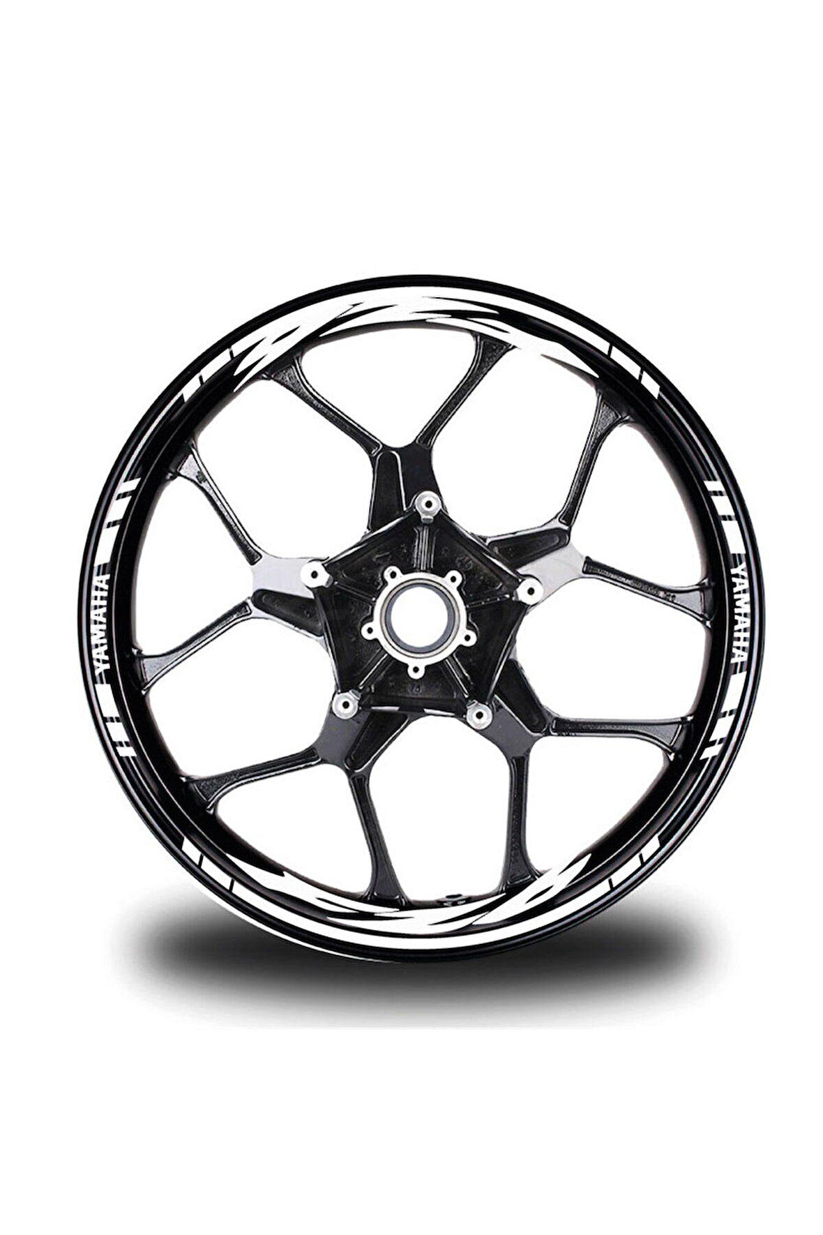 Beyaz Yamaha FZ6 Jant Sticker Etiket Modeli