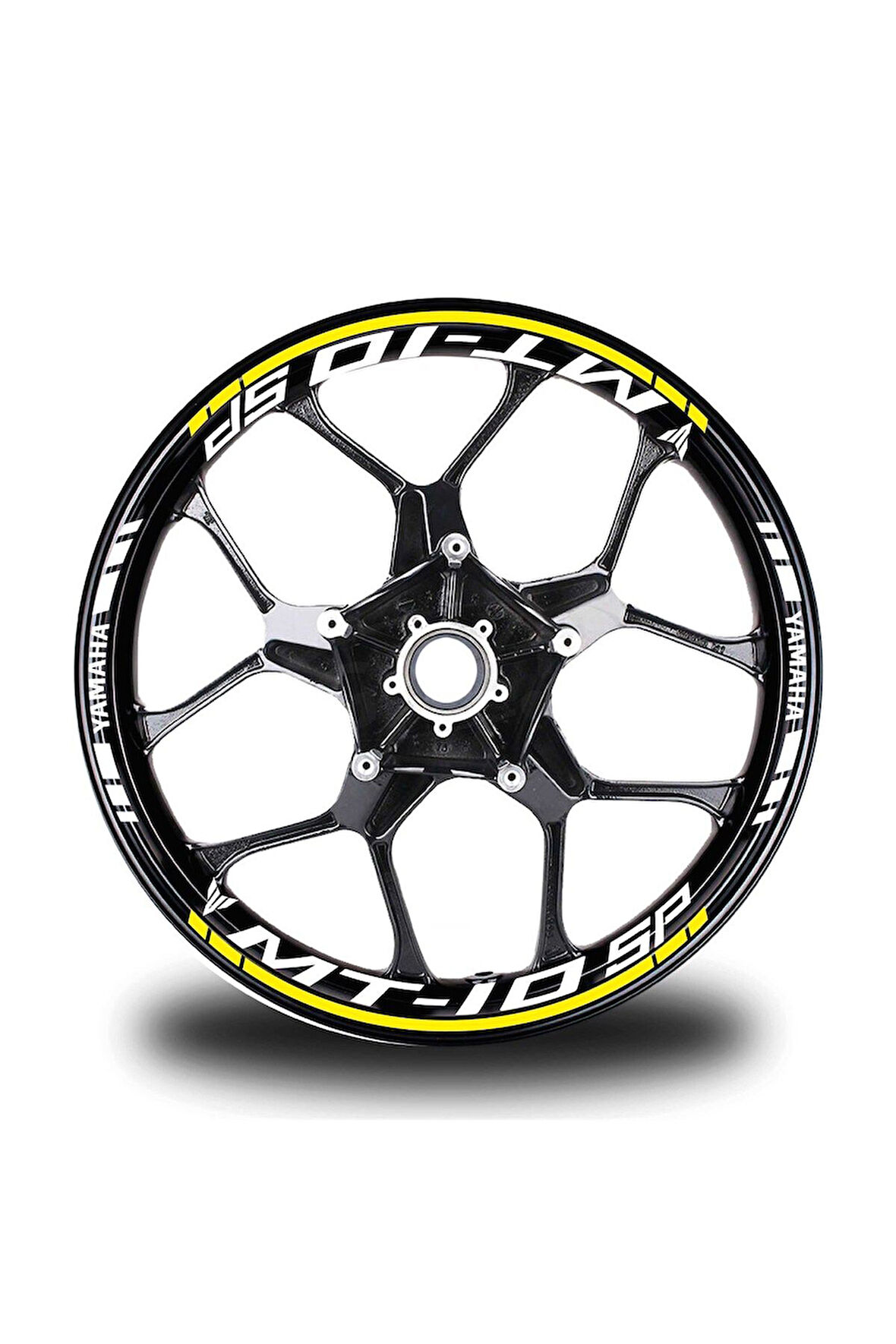 Sarı Yamaha MT 10 SP  Takım Jant Sticker Etiket